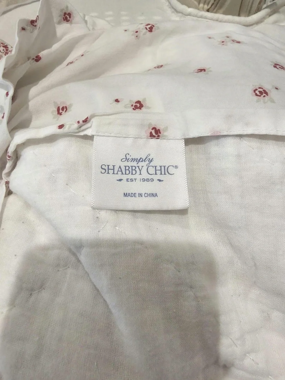 Rachel Ashwell Paisley Cotton Quilted Shabby Chic Ruffle 2/ Shams